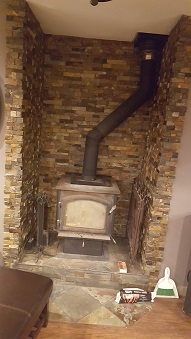 Cozy
                wood stove