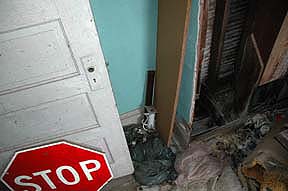 Bedroom 3 chiney stove hole & water pipe