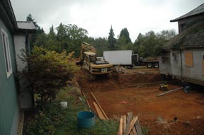 Far enough with the trackhoe