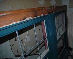 Close up of leaded glass