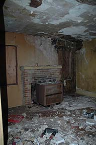 Living room fireplace