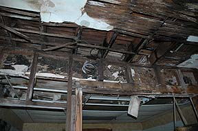 Damage over kitchen/living room wall