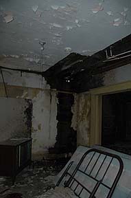 Damage
                in the corner of Parlor